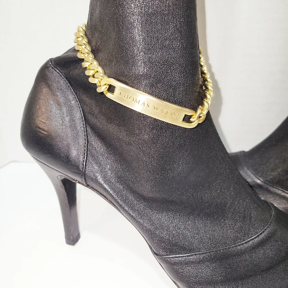 Thomas Wylde Over the Knee OTK Skull Accent Pointy Boots size 6